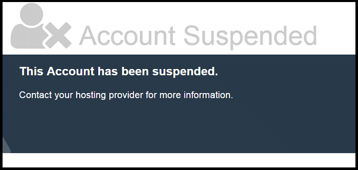 account suspended
